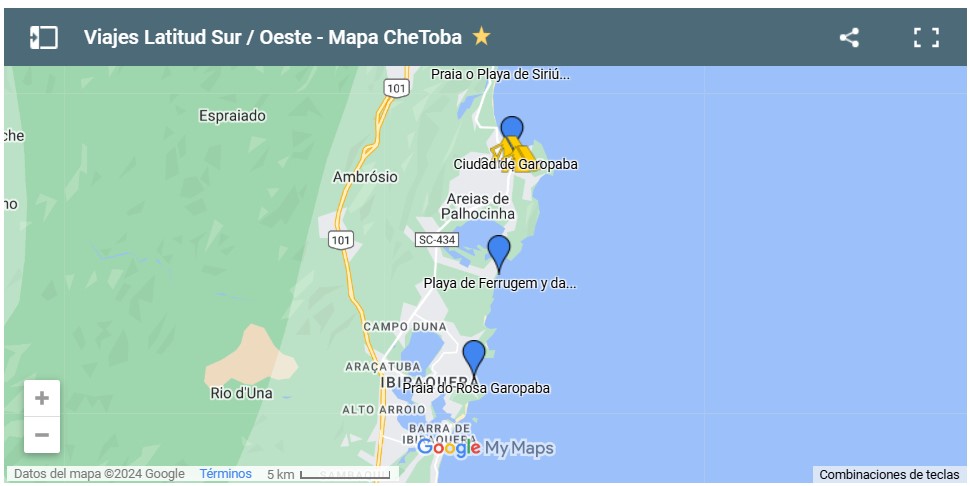 Mapa de Garpaba Playas