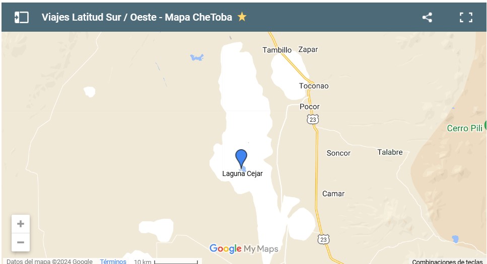 Mapa ubicación Laguna Cejar San Pedro de Atacama