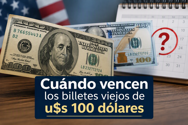 Cuándo vencen los billetes viejos de u$s 100 dólares