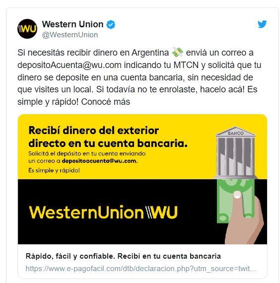 Twitter Western Union