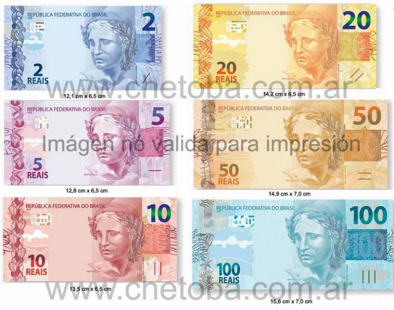 Cambiaron los billetes del REAL en Brasil
