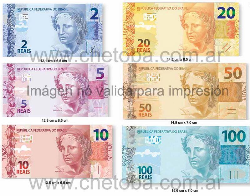 Billetes reales Brasil