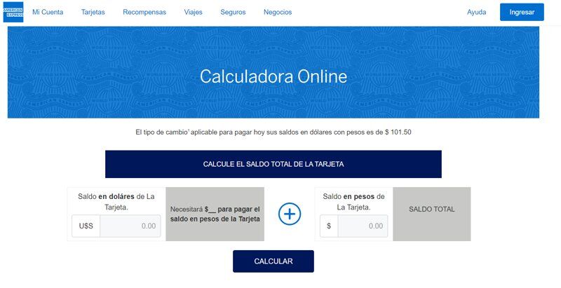 Cómo calcular y pagar el saldo en dólares de American Express Argentina