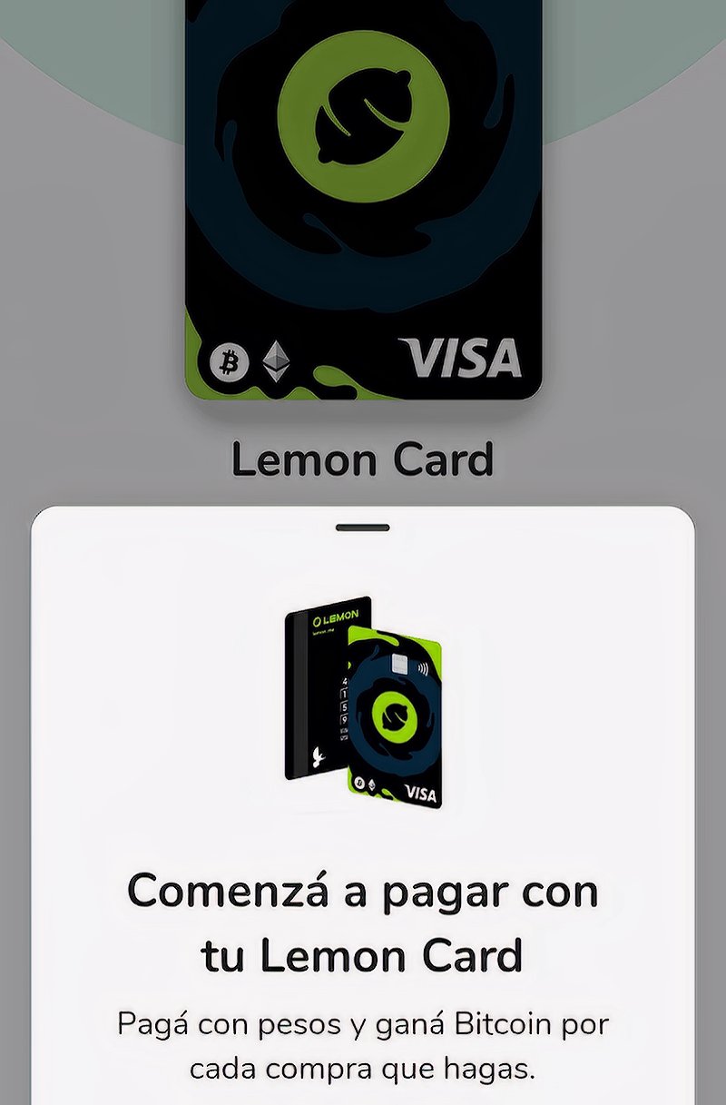 Tarjeta Lemon Cash VISA