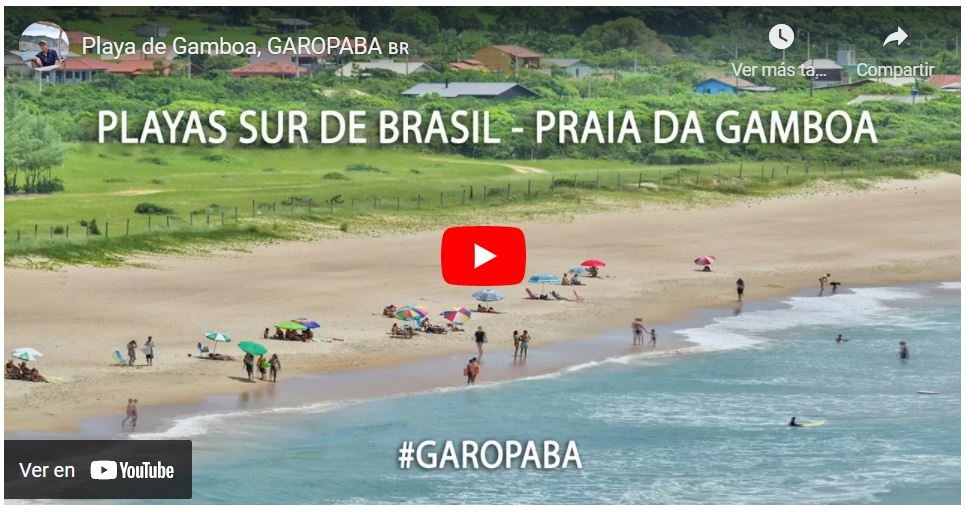 Video Playa de Gamboa, Sur de Brasil, Municipio de Garopaba