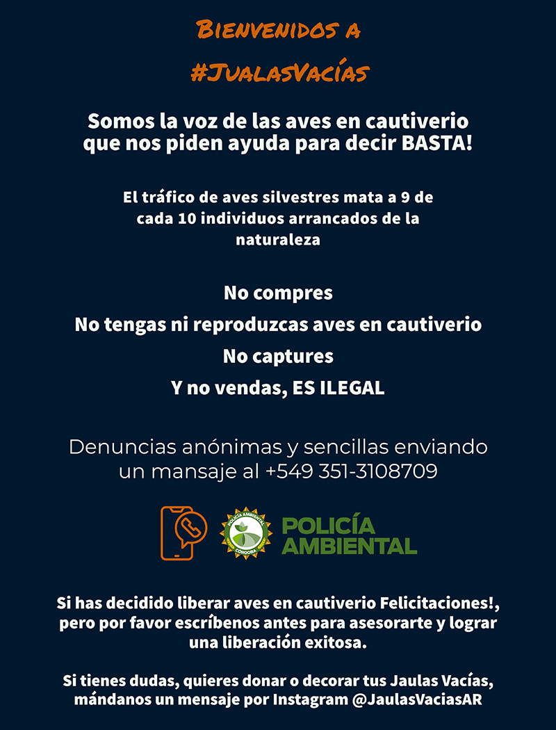 Jaulas Vacías Policía Ambiental Córdoba