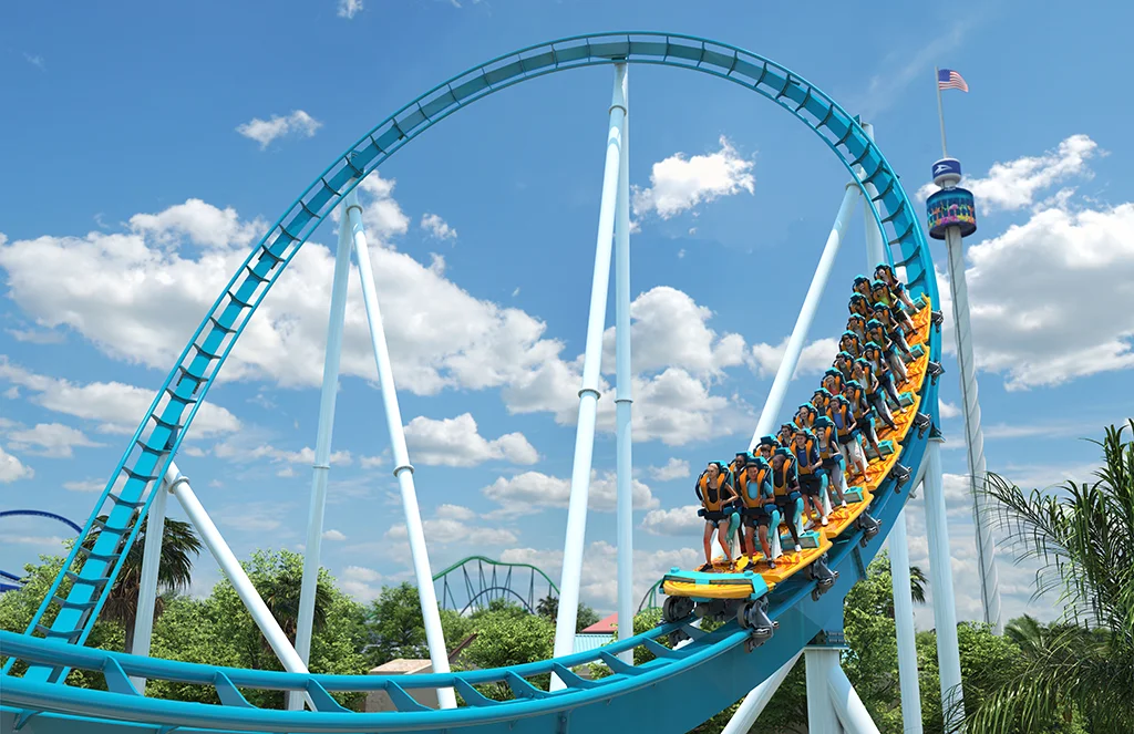 Render 3D Pipeline SeaWorld Orlando Montaña Rusa