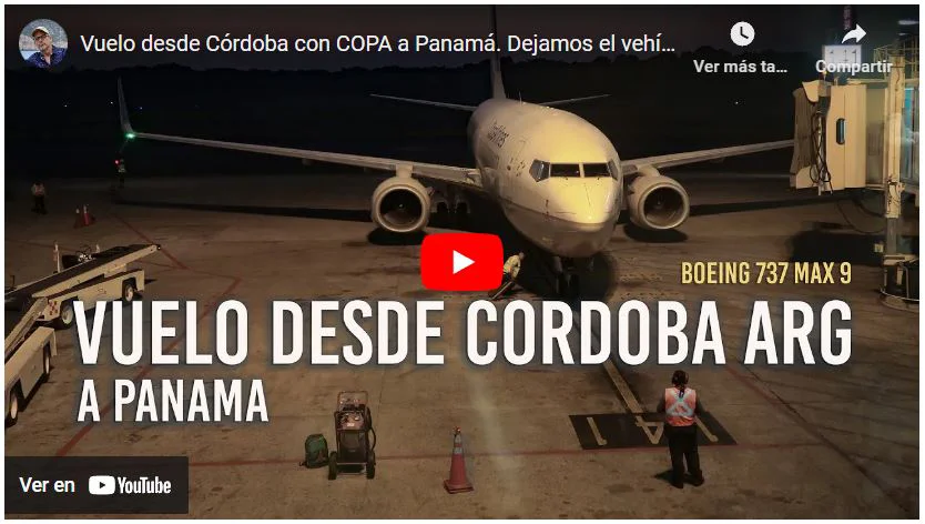 Crónica de vuelo Córdoba a Panamá, Copa Airlines