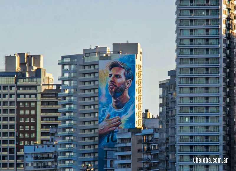 Mural de Messi en Rosario Ciudad Natal