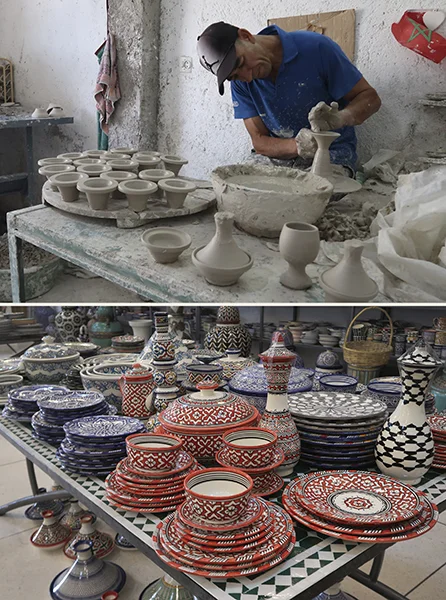 Artesanía en cerámica de Marruecos