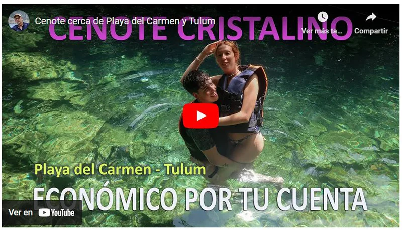 Video Cenote Cristalino cerca de Playa del Carmen