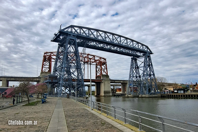 Puente transbordador sobre el Riachuelo, Postal del Barrio de la Boca