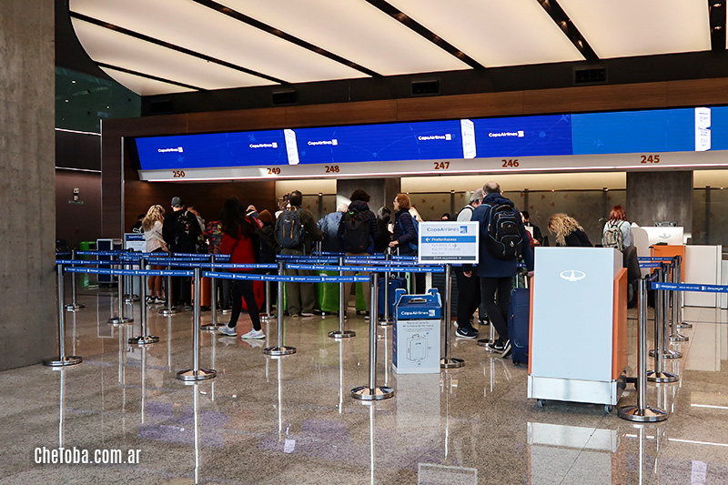 mostrador de Copa Airlines nueva terminal Ezeiza