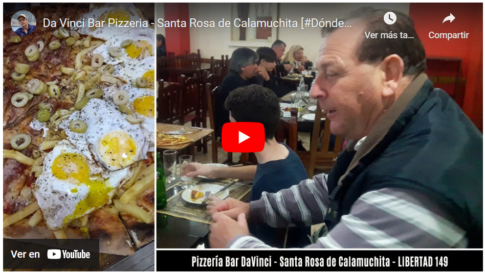 Pizzería Da Vinci Santa Rosa de Calamuchita