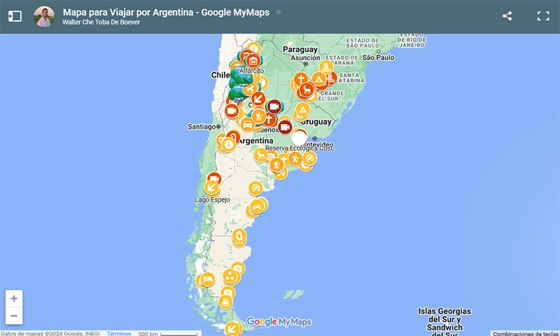 Mapa Carreteras Argentina Che Toba