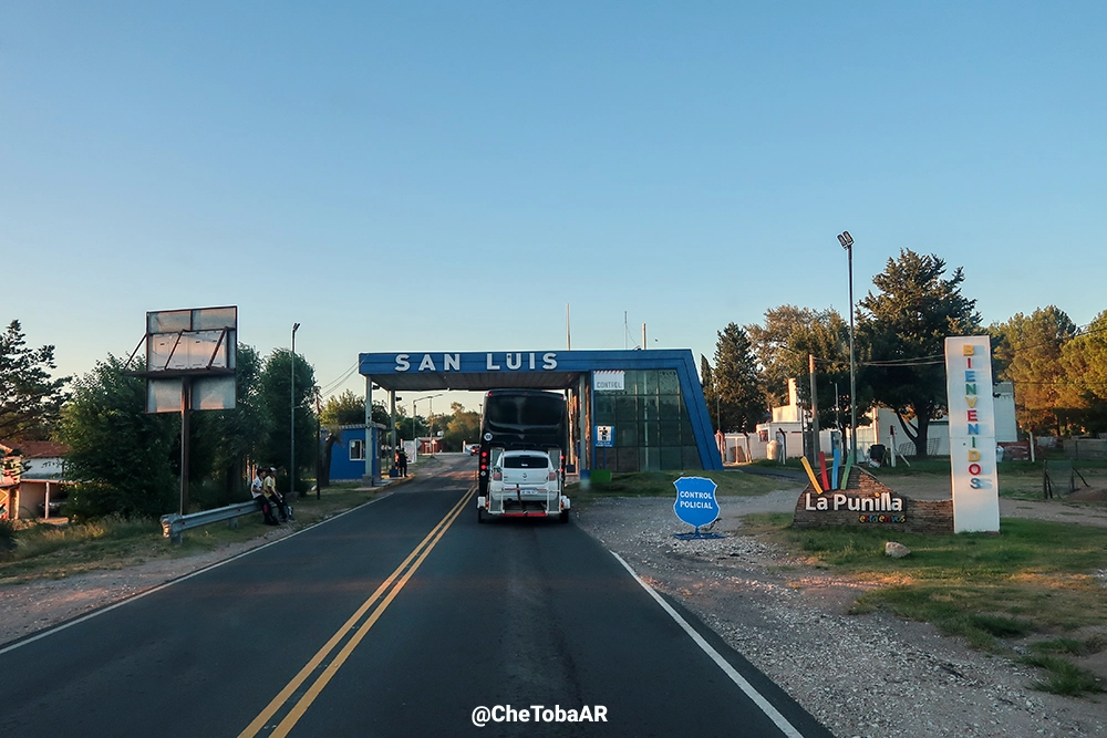 Frontera Córdoba San Luis en La Punilla.