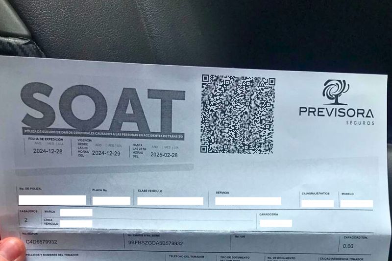 SOAT en la Previsora Seguros