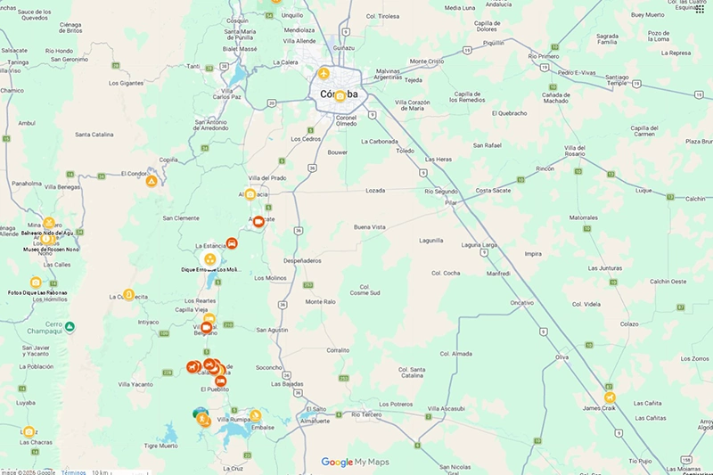 Mapa para viajar por Argentina, DIQUE LOS MOLINOS