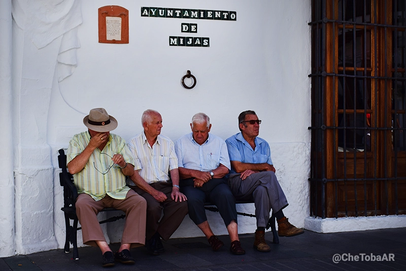 Vida de pueblo rural en Andalucía España