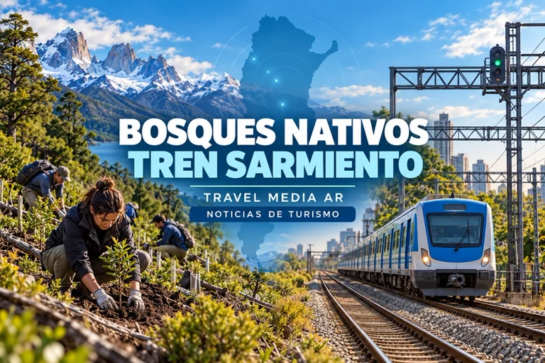 Reforestación en Chubut y 4 días sin el tren Sarmiento