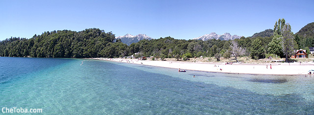 Panoramica playa lago Espejo