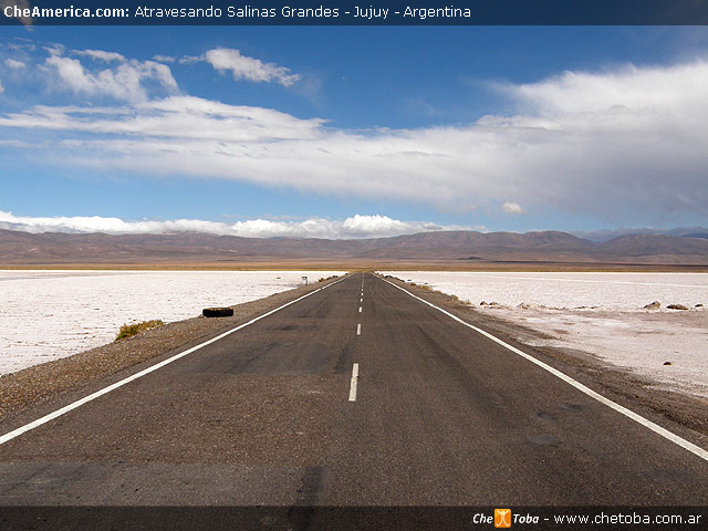 Ruta atraviesa Salinas Grandes